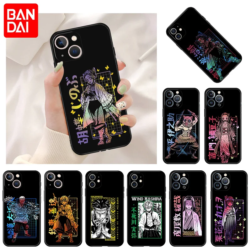 

Kimetsu no Yaiba Phone Case For iPhone 11 12 13 Pro Max Mini XR SE2022 7 8 6S Plus X XS Max Anime Soft Silicone Back Cover Funda