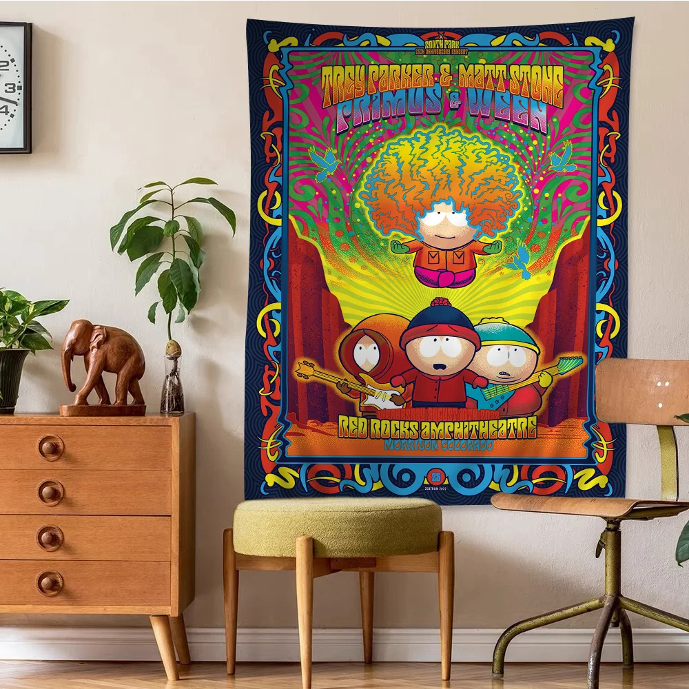 Мультяшные S-South P-искусственные богемные настенные гобелены Мандала домашний