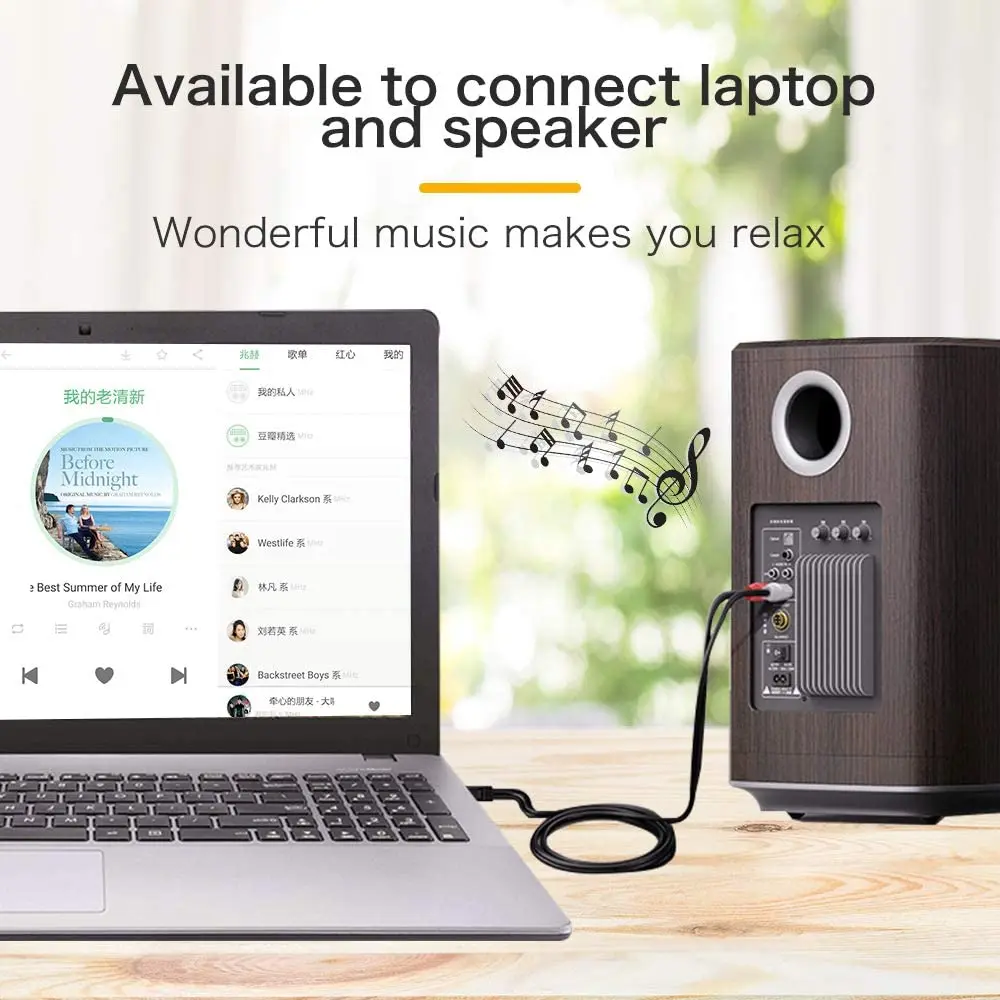 CHOSEAL 2RCA 3 5 мм аудио кабель