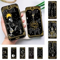 fhnblj death tarot phone case for redmi 8 9 9a for samsung j5 j6 note9 for huawei nova3e mate20lite cover