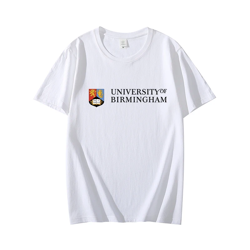 Летние хлопковые футболки Birmingham University Memorial мужские простые эластичные