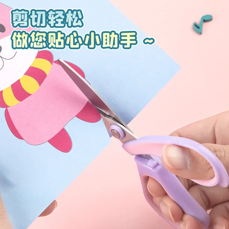 Фото Sanrio Color Titanium офисные канцелярские ножницы для резки студенческие ножницы для ручной резки детские ножницы ножницы с круглой головкой №3
