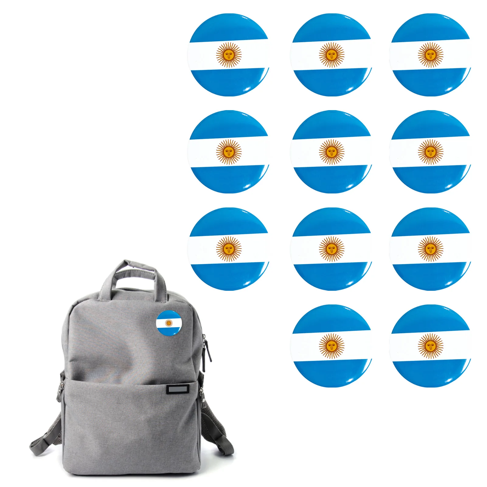 

12pcs Argentina Lapel Pin One Flag Argentina Badges Country Flag Souvenir Badge Series Gifts For Sport Game Party