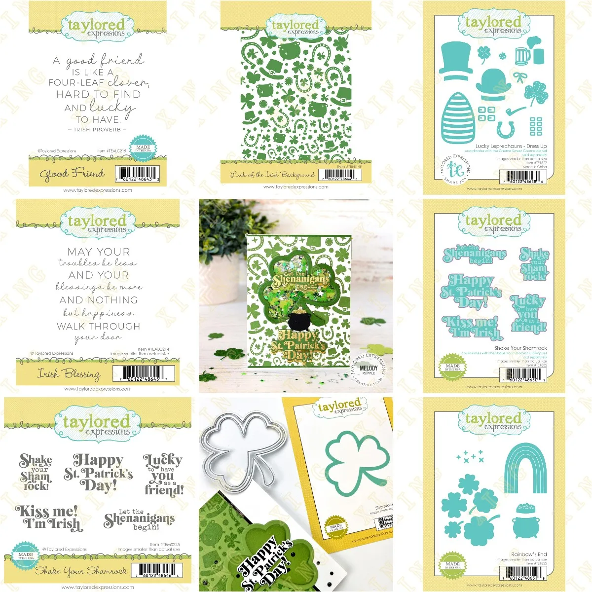 

Metal Cutting Dies Clear Stamps Shamrock Irish Blessing Scrapbook Diary Decoration Embossing Template Diy Greeting Card Handmade