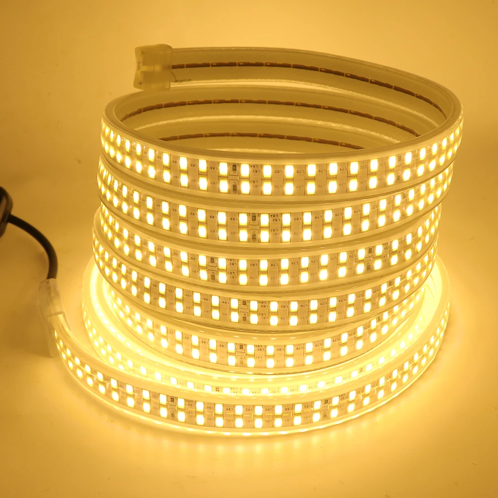 2835 5050 LED Strip Light Dimmable 220V SMD 3014 5730 60LED 120LED 240LED Flexible Waterproof 1m 5m 10m 15m 20m Ribbon Decor |