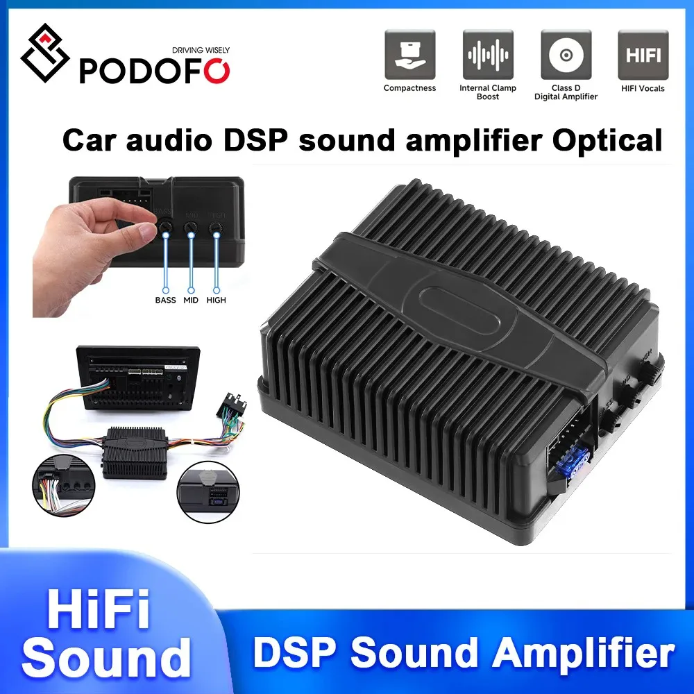 

Звуковой процессор Podofo DAP, hi-fi звук, чип DAP 9-16 В, DAP звуковой эквалайзер, DSP усилитель, коробка для автомобиля, стерео, автомобильные динамики, автомагнитола