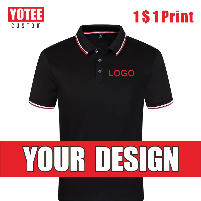 

YOTEE Business Casual Lapel Polo Shirt Logo Custom Embroidery Printing Fashion Breathable Men's And Women's Tops 2022 Summer New