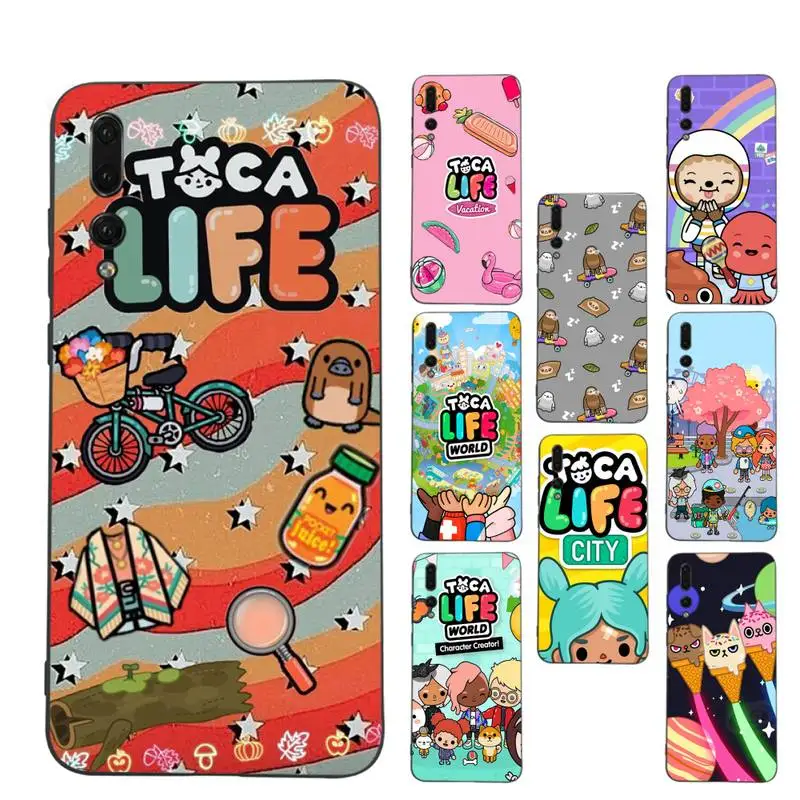 

Toca Boca Toca Life World Phone Case Soft Silicone Case For Huawei P 30lite p30 20pro p40lite P30 Capa