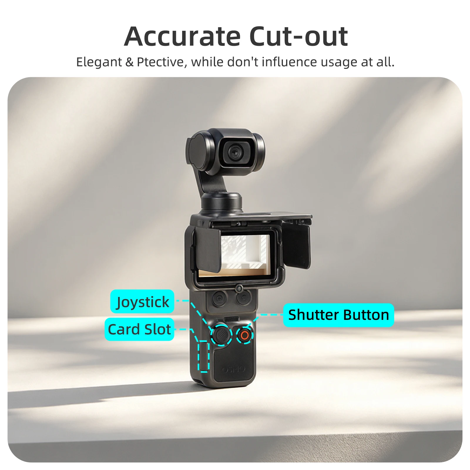 Фото Защитный чехол-козырек от солнца для экрана камеры DJI Osmo Pocket 4P/4/3, аксессуар для блокировки света №2