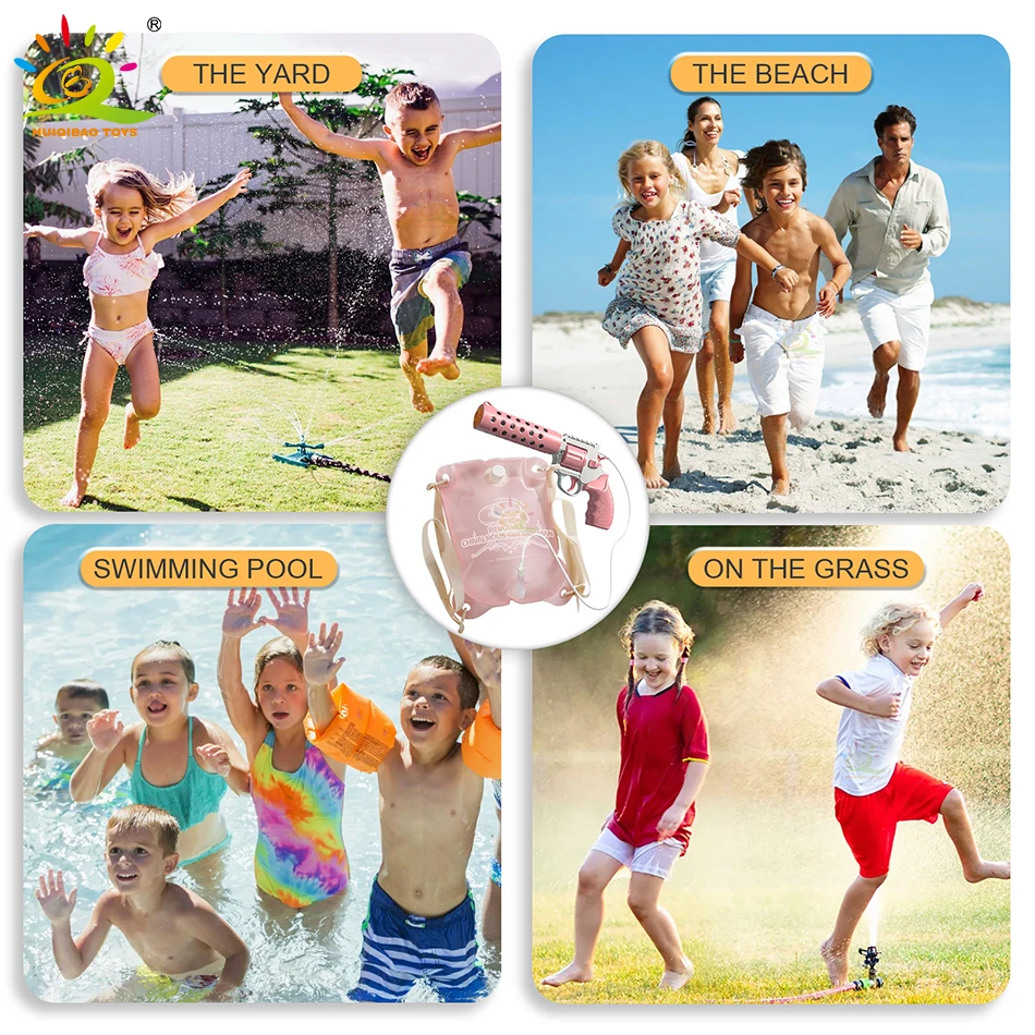 Электрический Автоматический водяной пистолет рюкзак для стрельбы в воде летняя