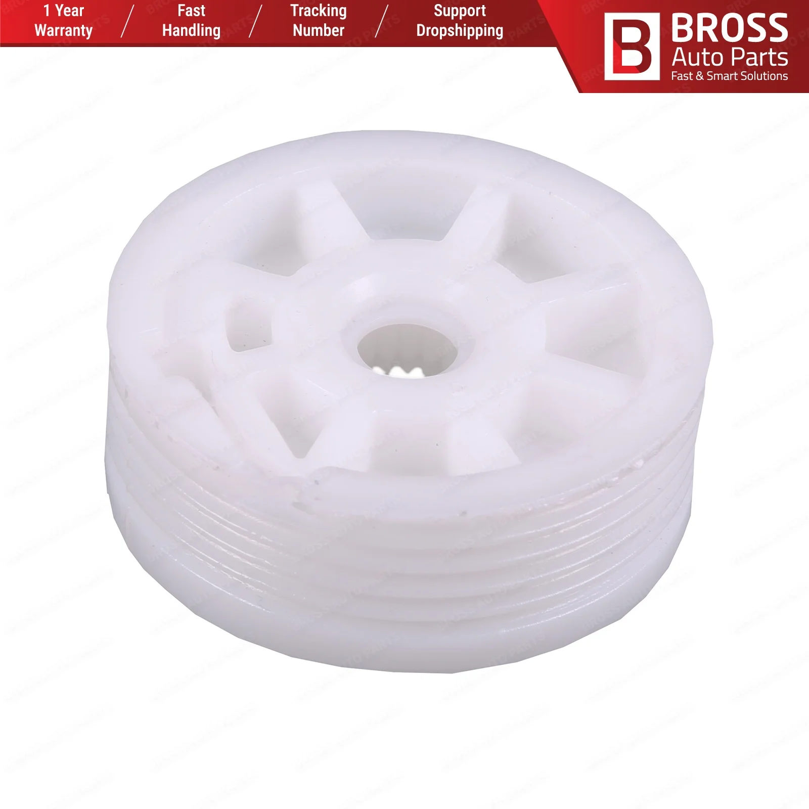 Bross Auto Parts BWR390 Electrical Power Window Regulator Wheel Pulley Front or Rear Left Door 51892561 for Fiat Linea |