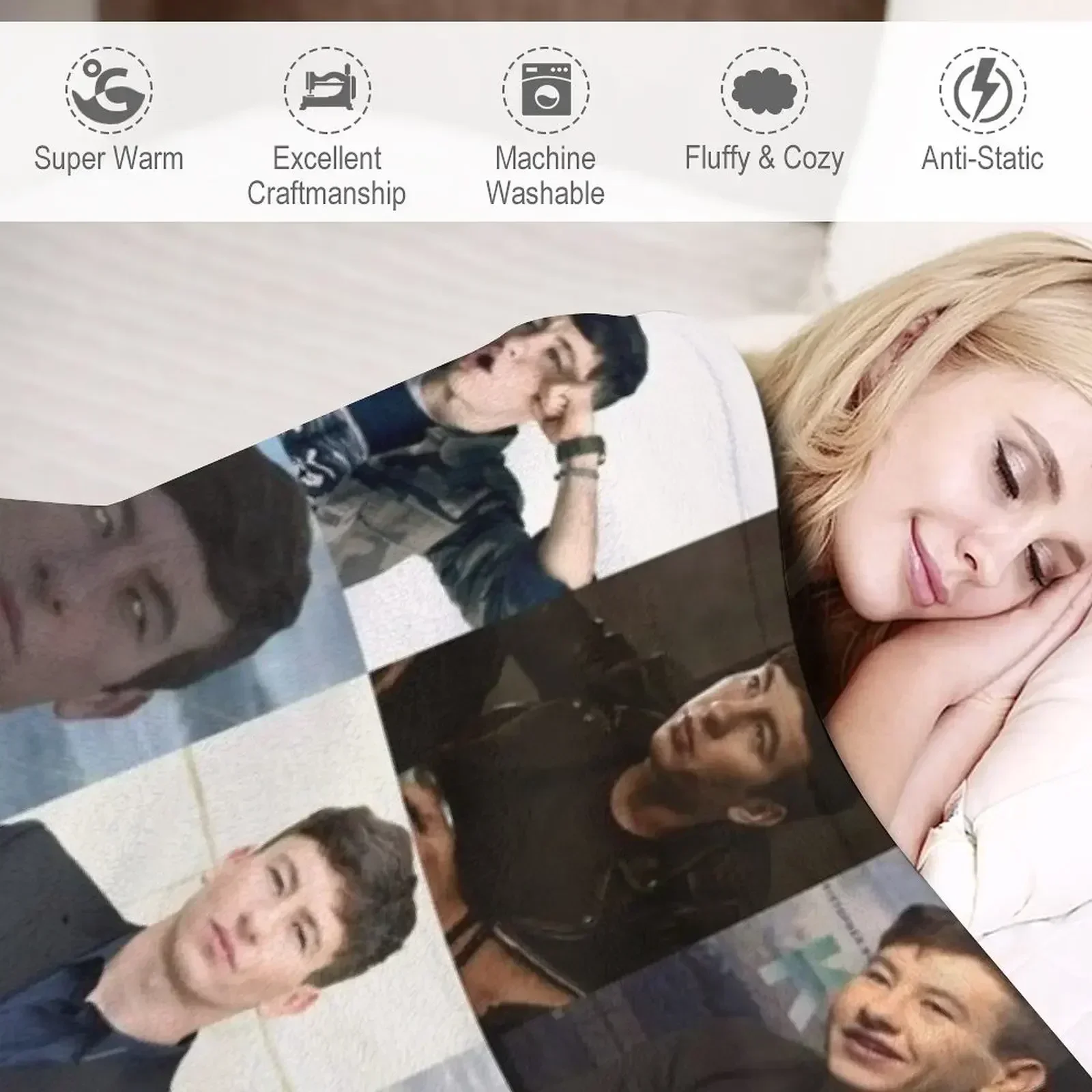 Одеяло Barry Keoghan Thermals для путешествий одеяла из фланелевой ткани