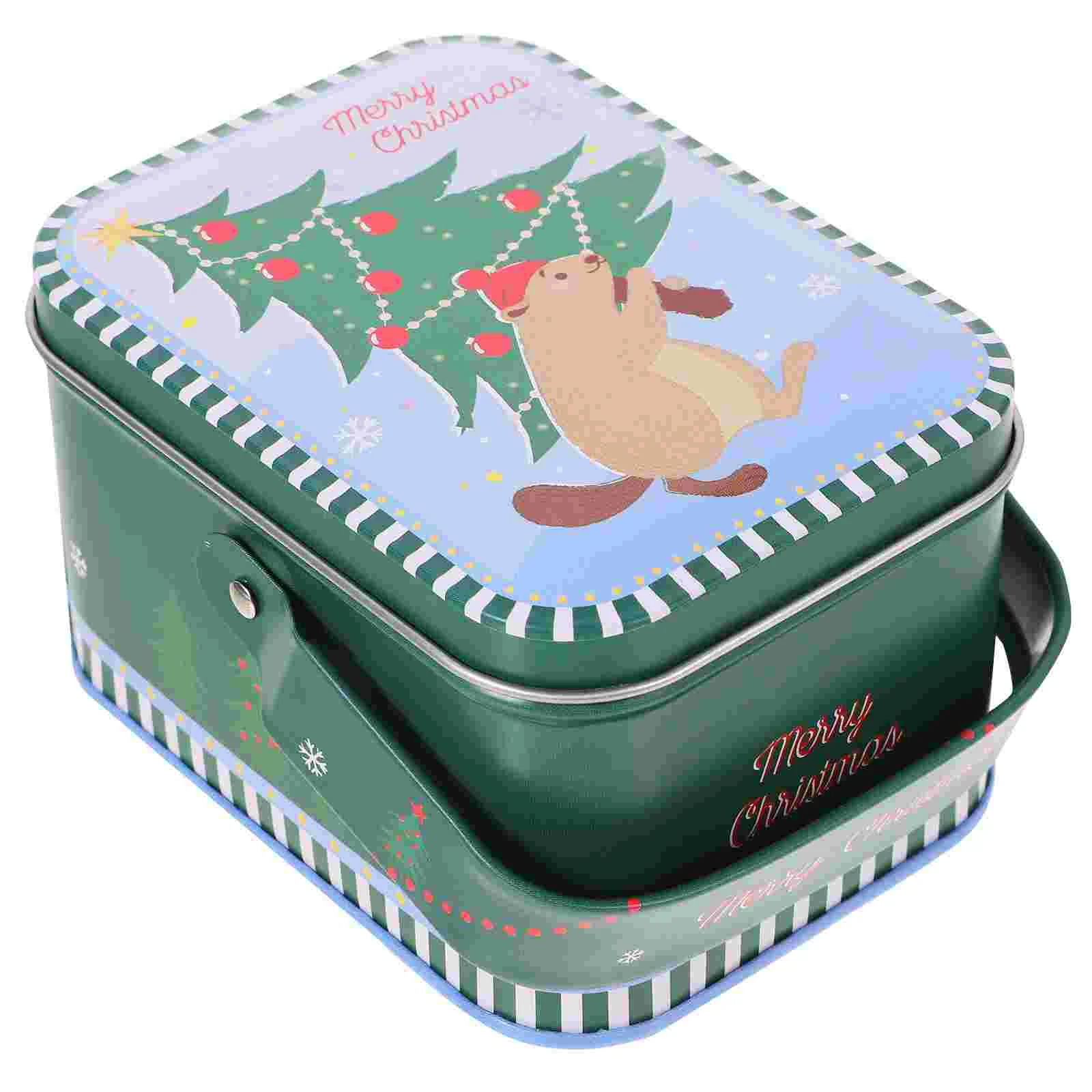 

Christmas Tin Box Party Decor Cookie Tins With Lids Gift Wrap Supplies Tinplate Sweet Container