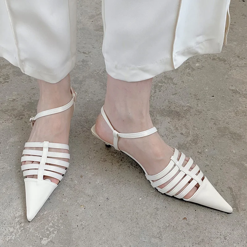 

Сандалии женские на низком каблуке, туфли-лодочки, заостренный носок, повседневные модные тапочки, фиолетовые, лето 2022