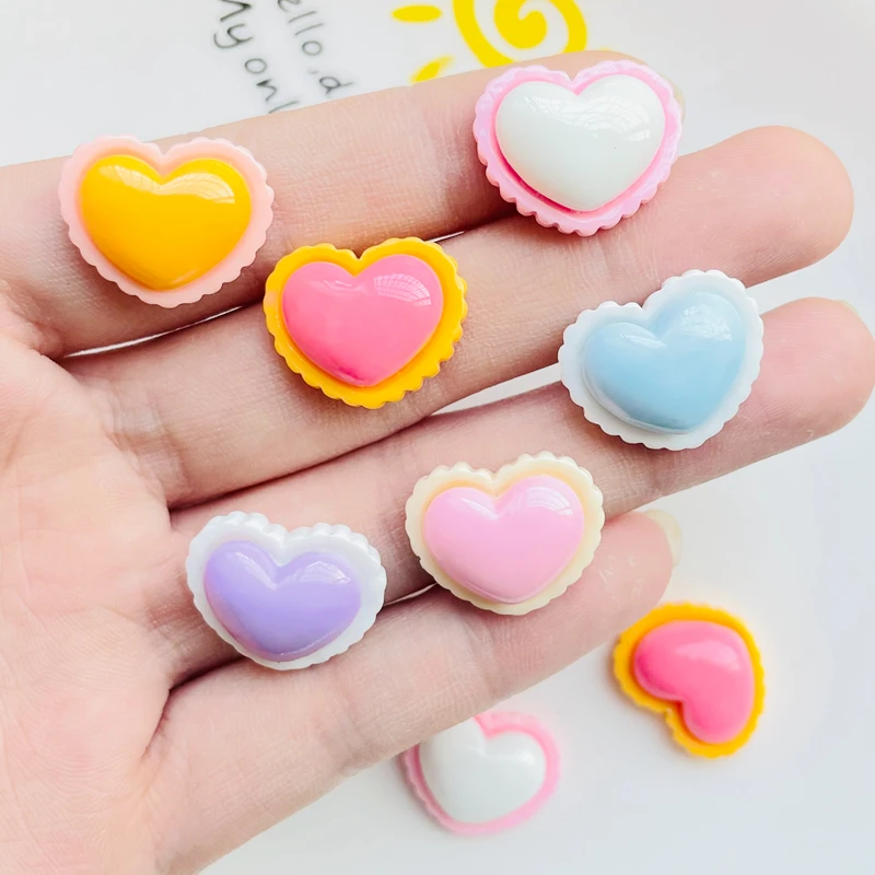 

20pcs New Cute 16*20mm Resin Mini Mixed Peach Heart Flat Back Cabochon Scrapbook Kawaii DIY Embellishments Accessories