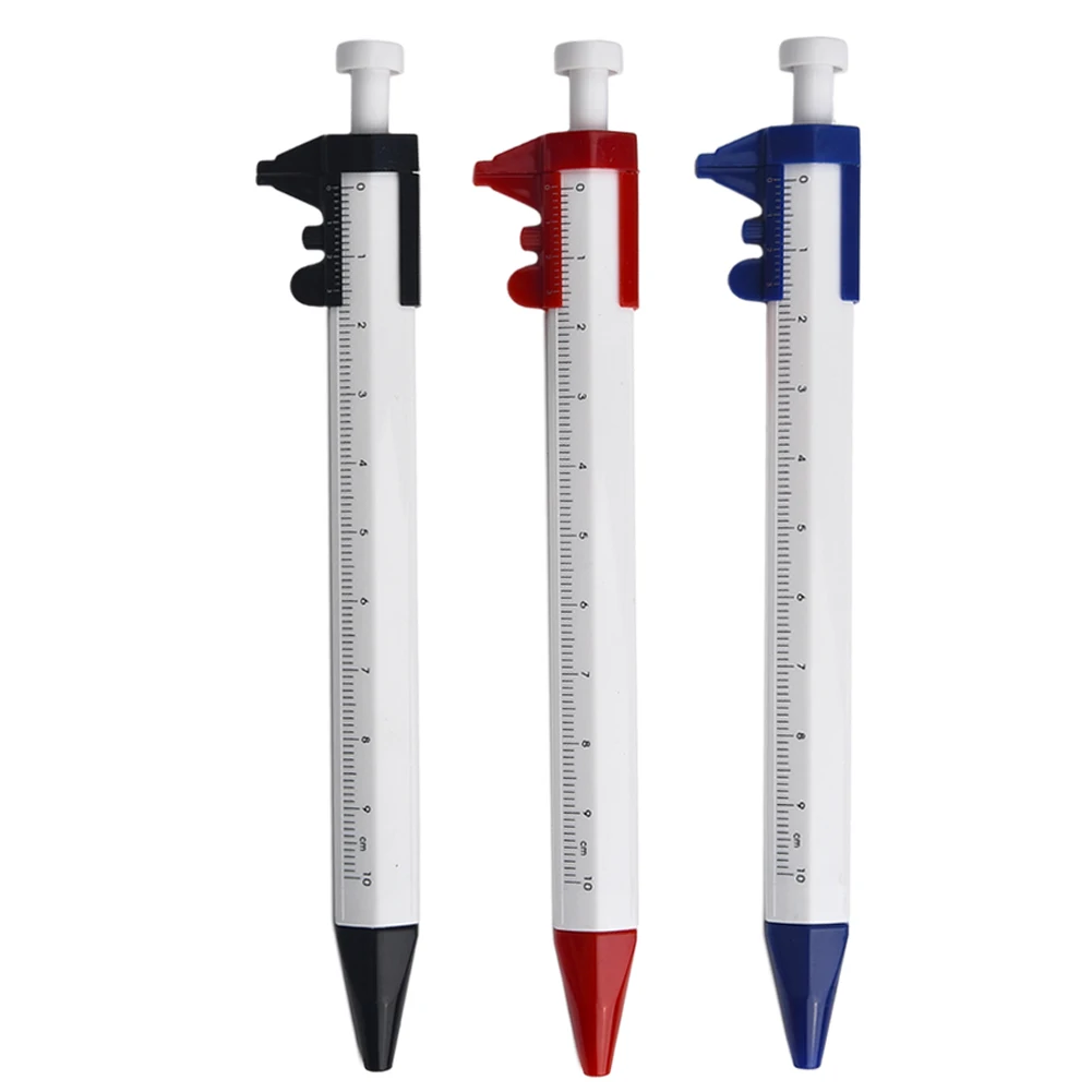 

Ручка-штангенциркуль многофункциональная шариковая ручка Линейка Длина 100 мм канцелярские принадлежности синяя Заправка для детей подарок школьные принадлежности