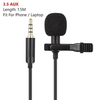 1 5m usb type c 3 5mm lavalier clip on voice tube lapel lavalier microphone mic free wired condenser for smart phone pc laptop