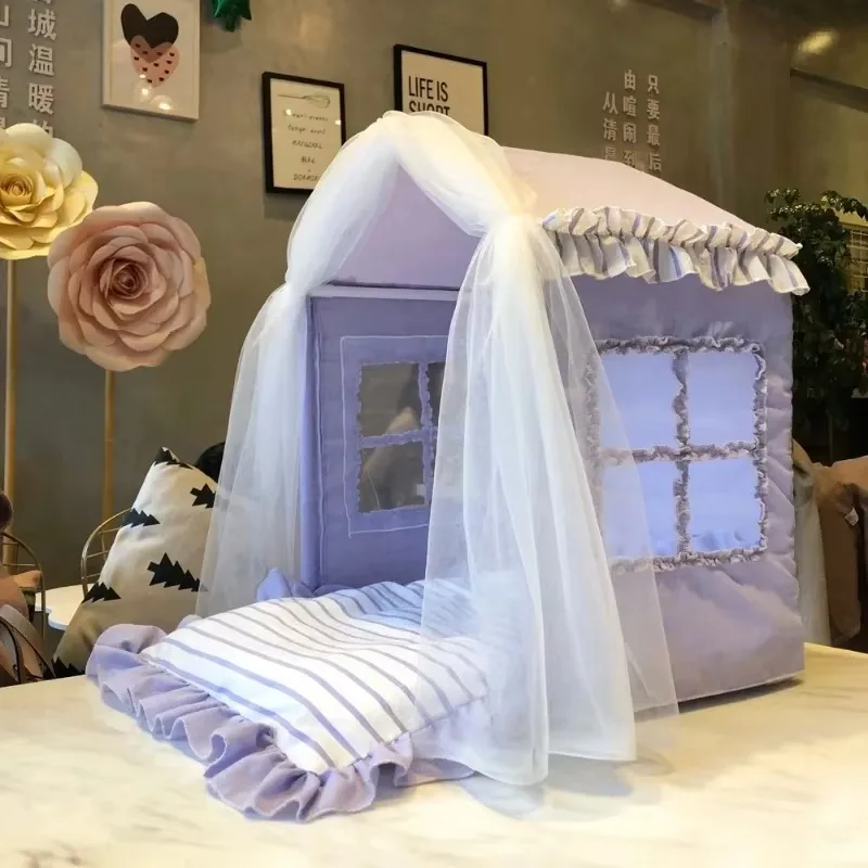 Фото Ортопедическая лежанка FurStarAll-Season со съемной подушкой для щенков и котят ‌   Princess Pet Palace - Моющаяся в машинке лежанка для маленьких собак №2