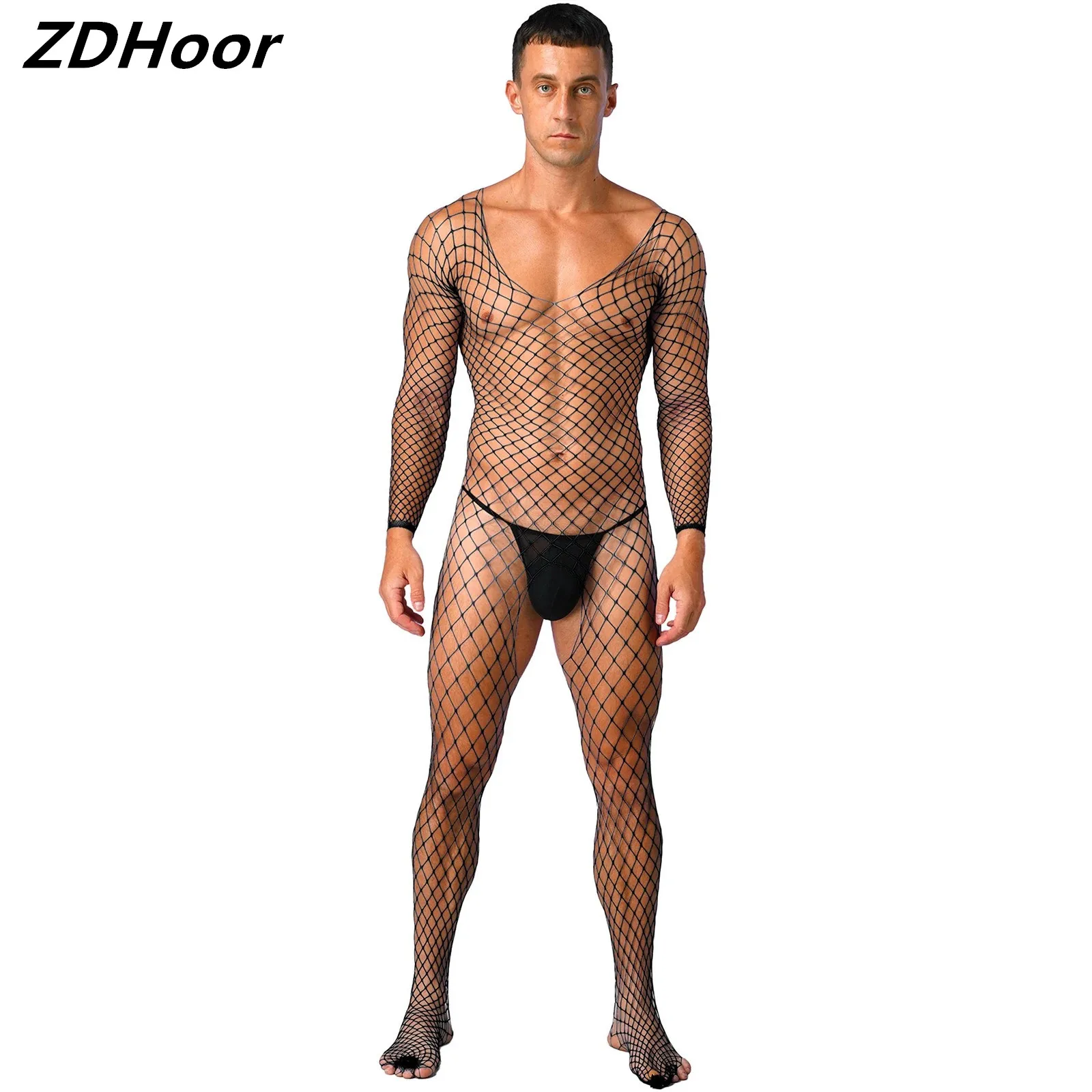 Мужское боди с V-образным вырезом