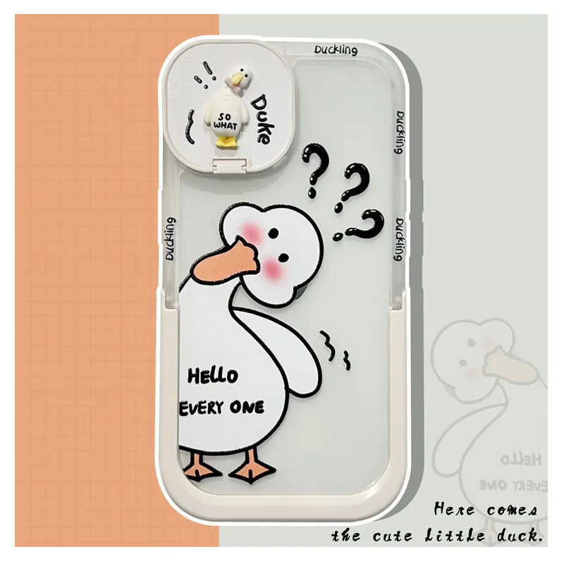 

Question Cartoon Cute 3D Stereo Duck Phone Case Cover for IPhone 11 12 13 Pro X XR XS Max Shockproof Case for IPhone 13 Cases
