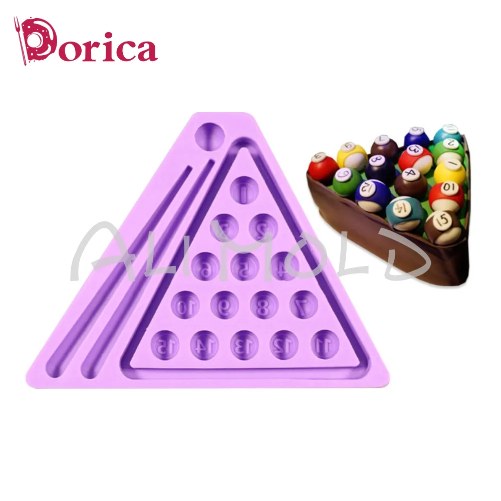 

Новые инструменты для бильярдной посуды, 3D силиконовая форма для помадки, для украшения тортов, детский инструмент, силиконовая форма для мыла