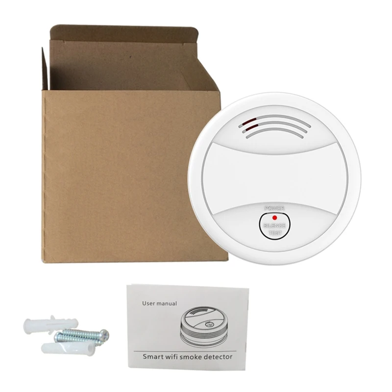 

WiFi Smoke Alarm Fire for Protection Tuya Smoke Detector Smokehouse Combination Fire Alarm Home System Firefighte