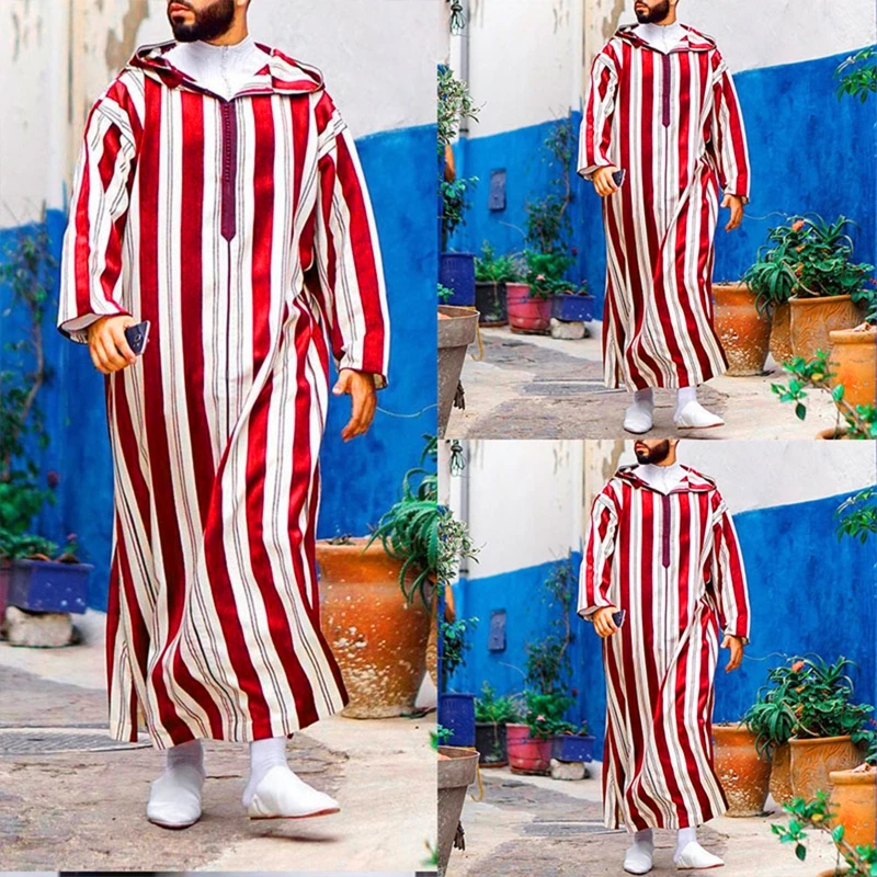 Men Islamic Clothes Long Sleeve Muslim Dubai Arabic Kaftan Robe Dresses Shirt