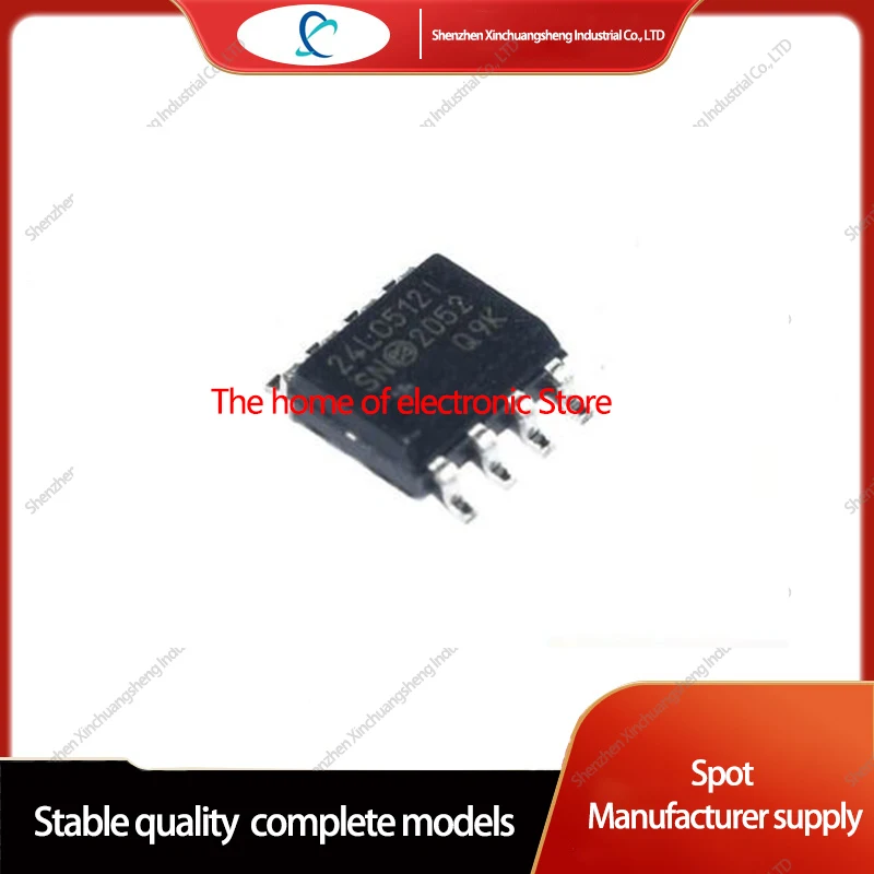 10 шт. 24LC512-I/SN 24LC512-I SOP8 EEPROM память IC 512 кбит I²C 400 кГц 900 ns 8-SOIC
