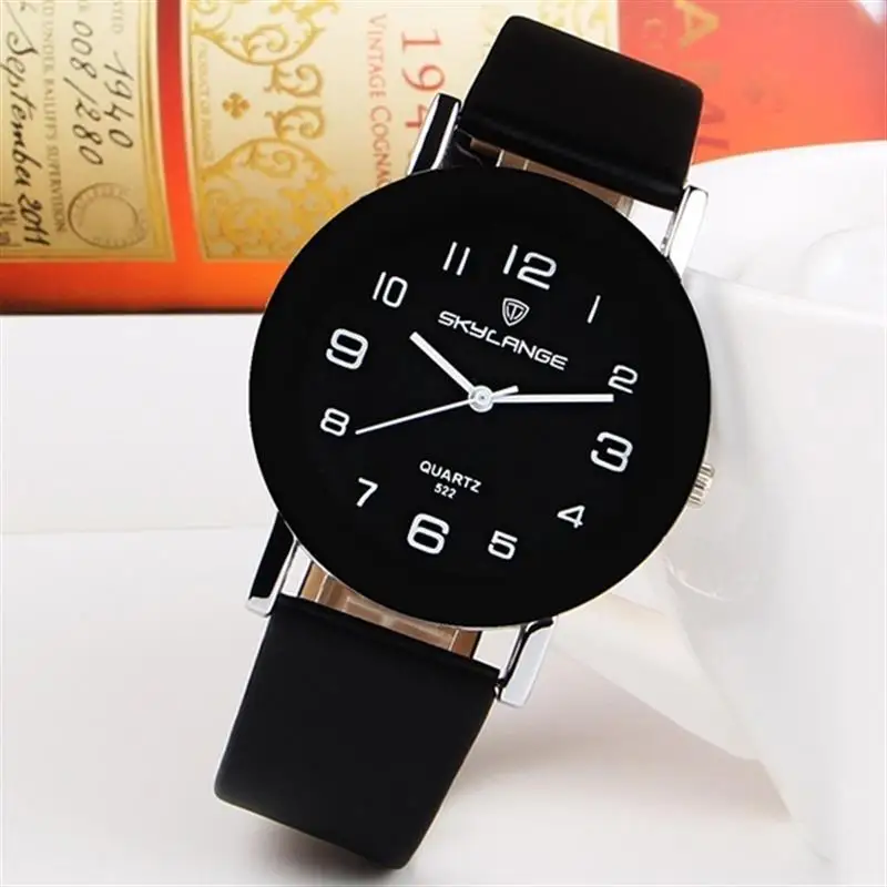 Fashion new hot selling bracelet watch women's fashion leather black quartz wrist leisure watch women's clock enlarge