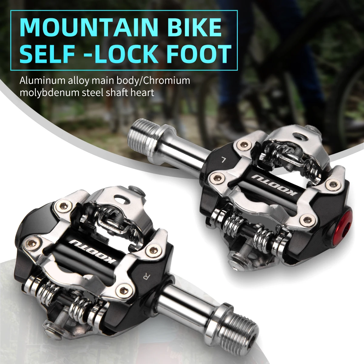 

KOOTU mountain bike self-locking pedals clip-on pedals aluminum SPD SL bike pedals for bike racing