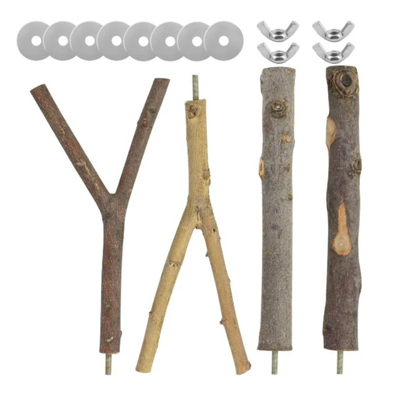 

Подставка для вилки из натуральной древесины, игрушки для Conure, 1 комплект