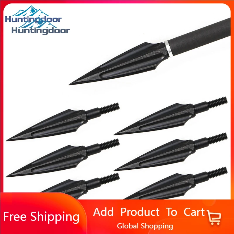 High Quality 3/6/12/24pcs Carbon Steel Arrowheads Archery Broadheads Hunting Arrow Heads for Recurve Bow or Compound Bow