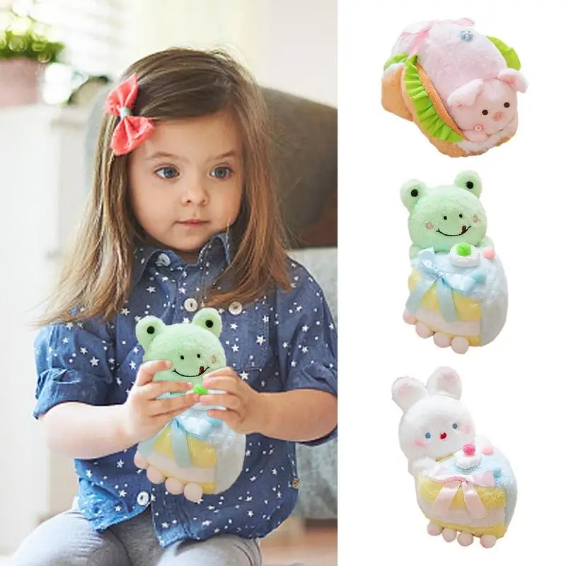 

Bunny Cake Plush Soft & Cuddly Plush Bunny With Cake Hamburger 7.8in Pig Plush Toy For Kids Stuffed Animal Plush Pillows Plush