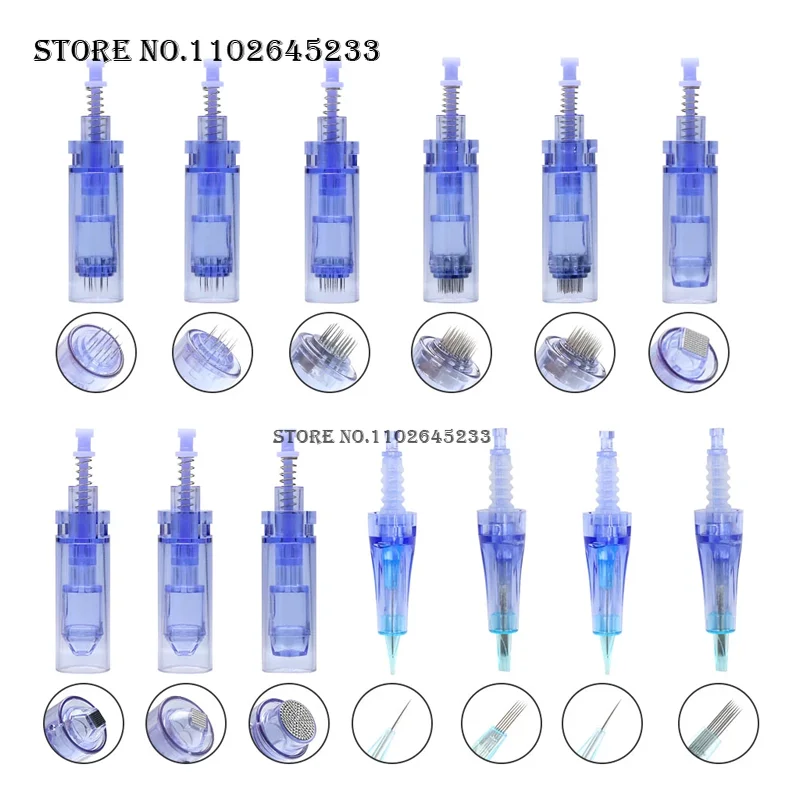 

10Pcs Dr Pen A1 Cartridge 3/5/12/36pins/F5/F7/3D/5D Nano Cartridge For Auto Microneedling Tattoo Bulk PriceMicro-needleCartridge