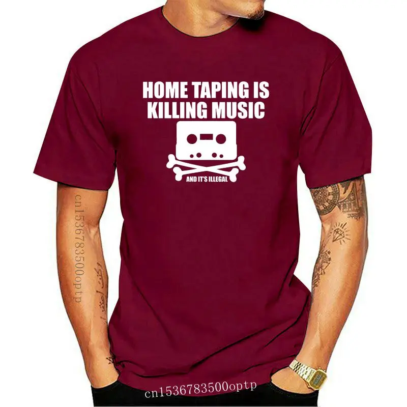 

Camiseta de Cassette de algodón de calidad superior, camiseta divertida de vinilo con cinta de "Is Killing Music", C90 FunnyTops