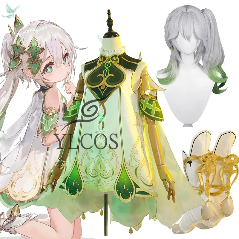 

Game Genshin Impact Nahida Cosplay Costume Wig Halloween Party High Quality For Women Girl Full Set