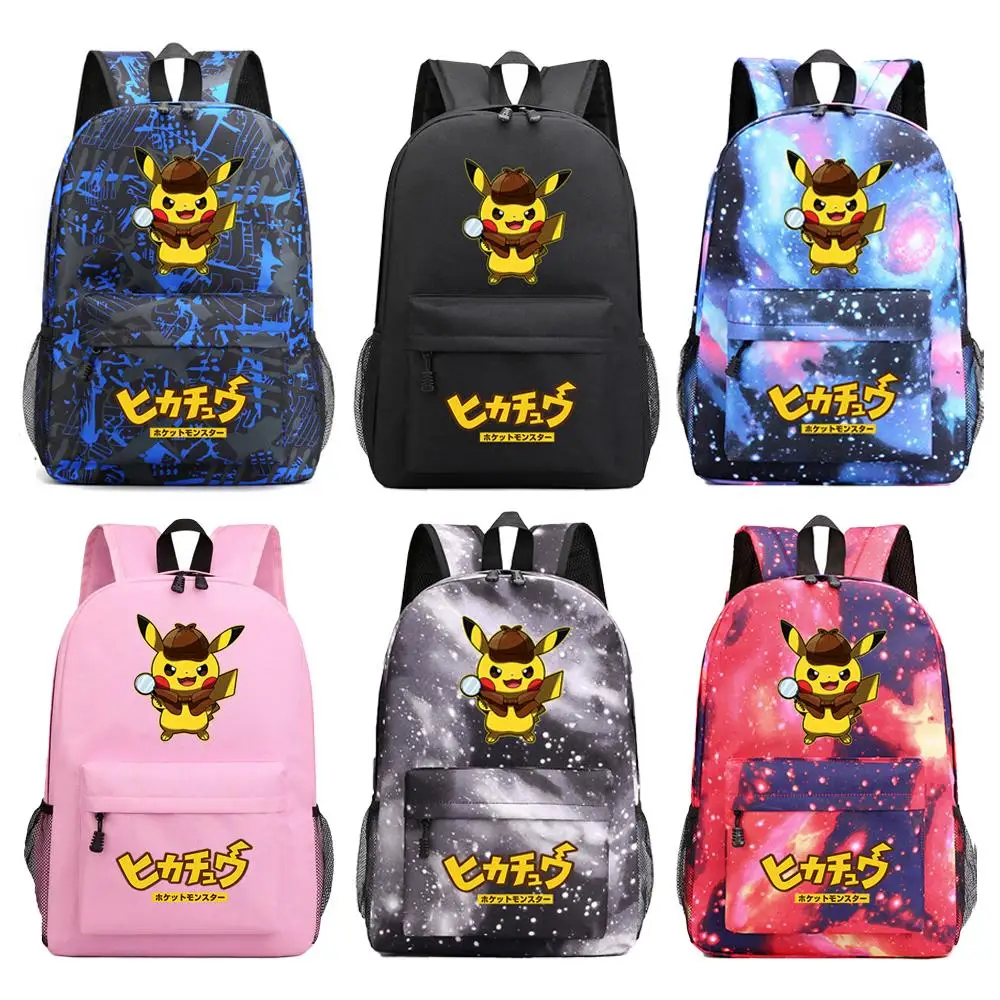

Милый школьный портфель с покемоном и Пикачу, вместительный уличный дорожный блокнот, предметы для студентов, детская игрушка, подарок на д...