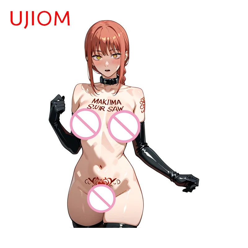 UJIOM Seduring Makima Big Boobs Girl Наклейка на стену Изысканная креативная окклюзионная наклейка с царапинами Творческая личность Обои