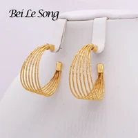 luxury gold plated filled earrings statement dangle earring jewelry hoop unusual piercing earings fashion earrings for women
