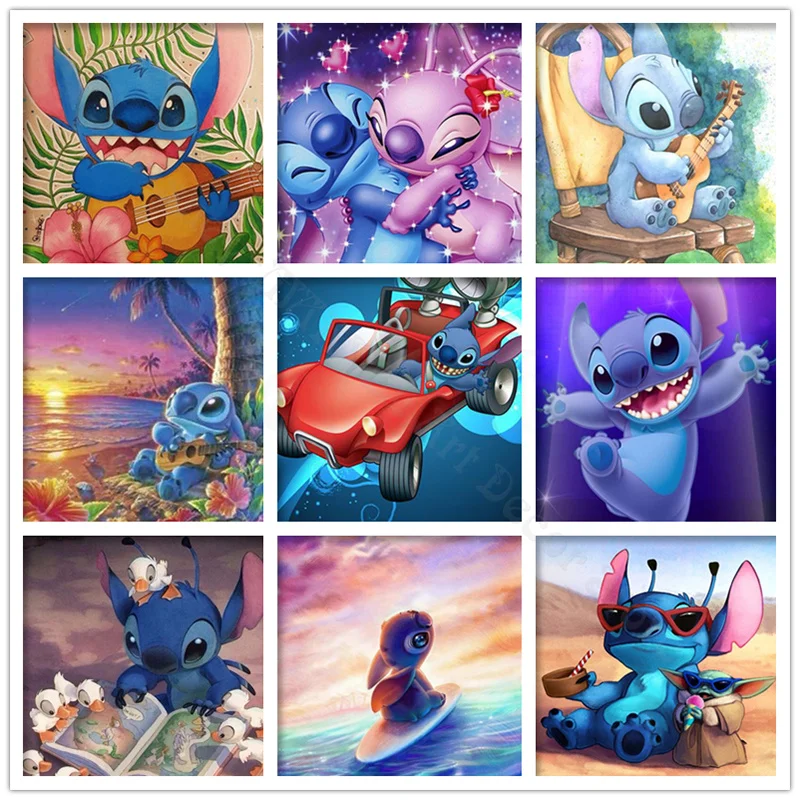 

Lilo & Stitch Disney Diamond Painting 5D Mosaic Cartoon Character Diy Diamond Anime Diamond Home Decoration