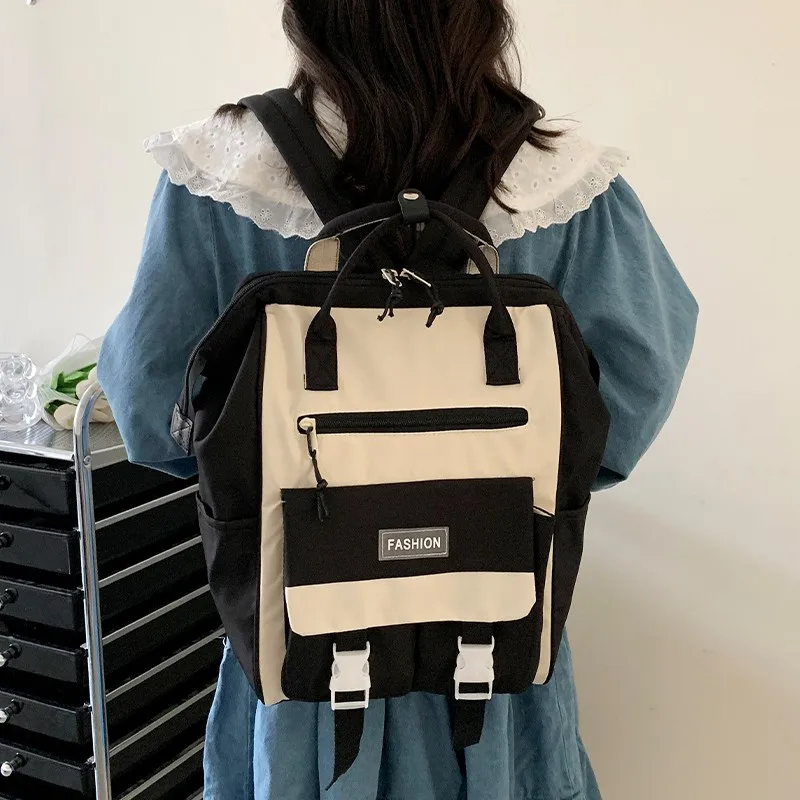 

Модный новый женский рюкзак с несколькими карманами, школьная сумка для девочек, нейлоновые вместительные сумки для хранения, водонепрониц...