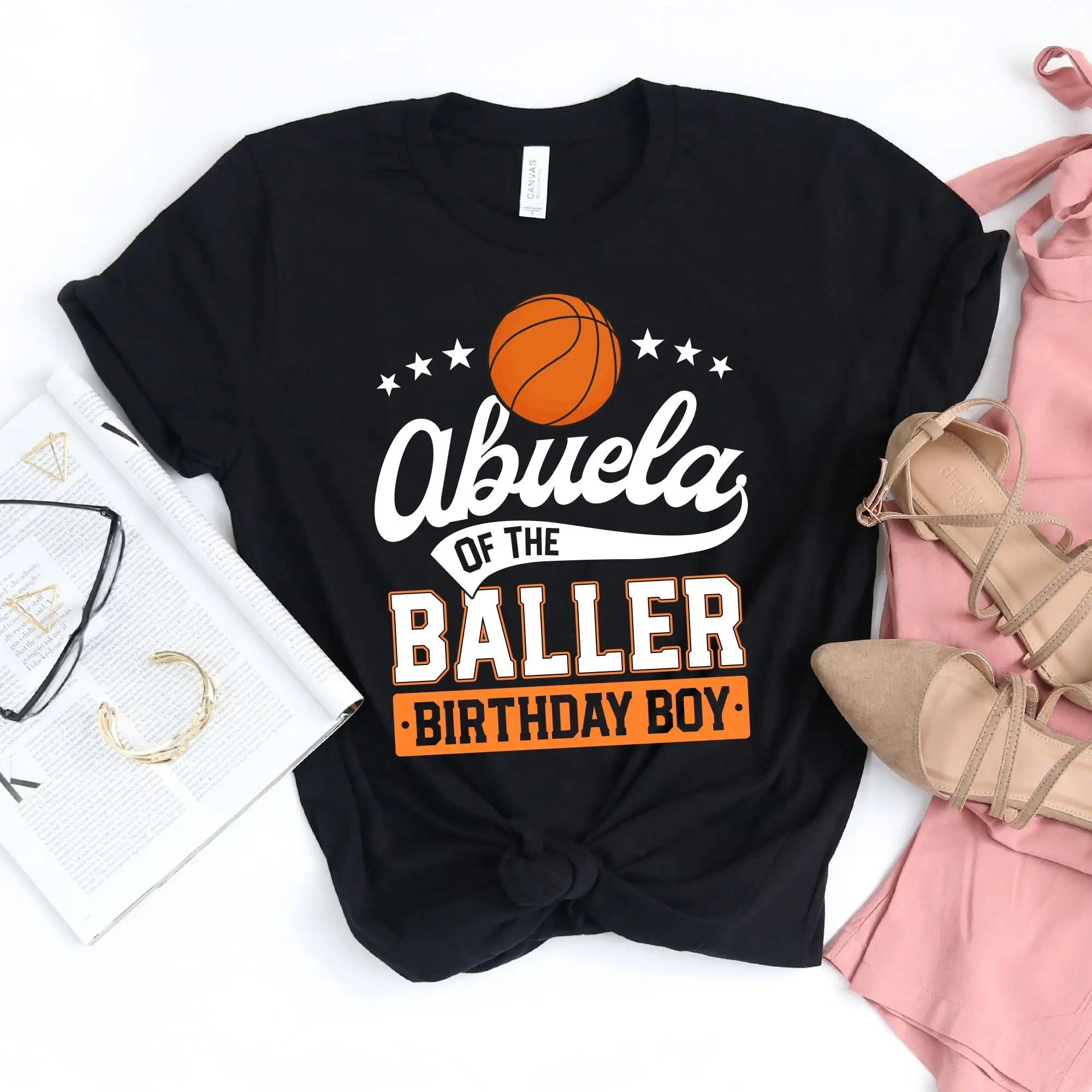 Футболка для мальчика на день рождения Abuela Of The Baller баскетбольная семейная