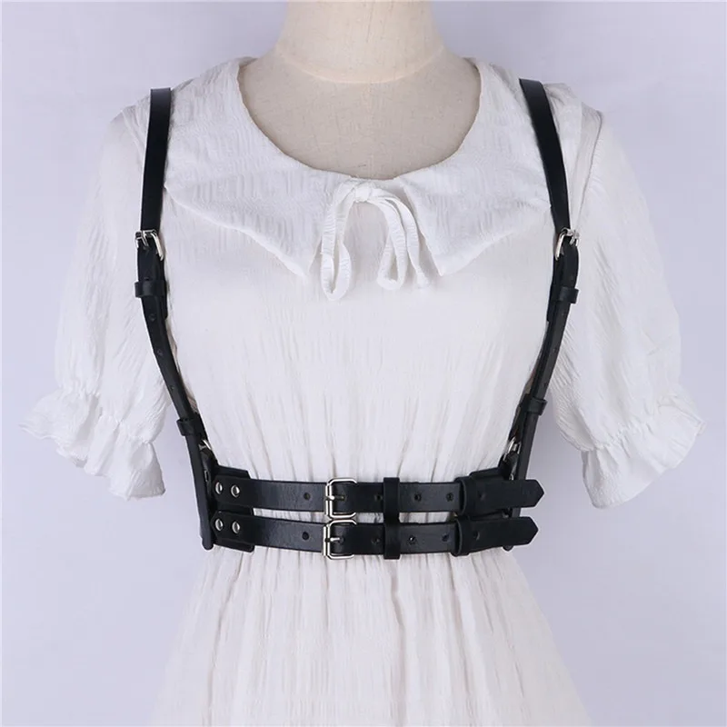 

Fashion Sexy Women Leather Suspender Harness Belt Adjustable Chest Waist Body Bondage Straps Gothic Punk Lingerie Garter Belt