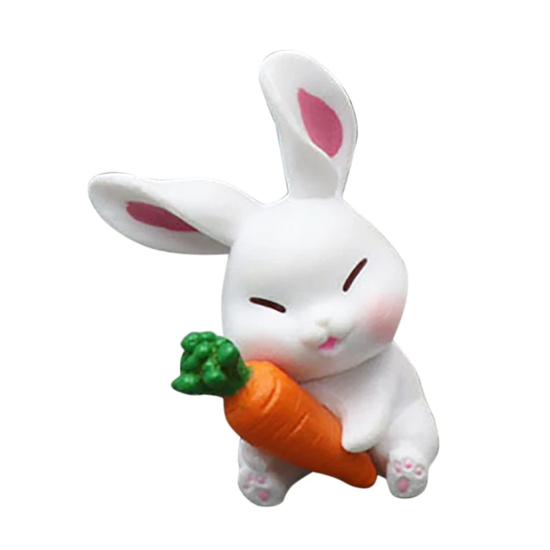 

Hot Sale Simulation Mini Animal Carrot Rabbit Rabbit Cute Cartoon Doll Static Model Decoration Toy Decorative Miniatures