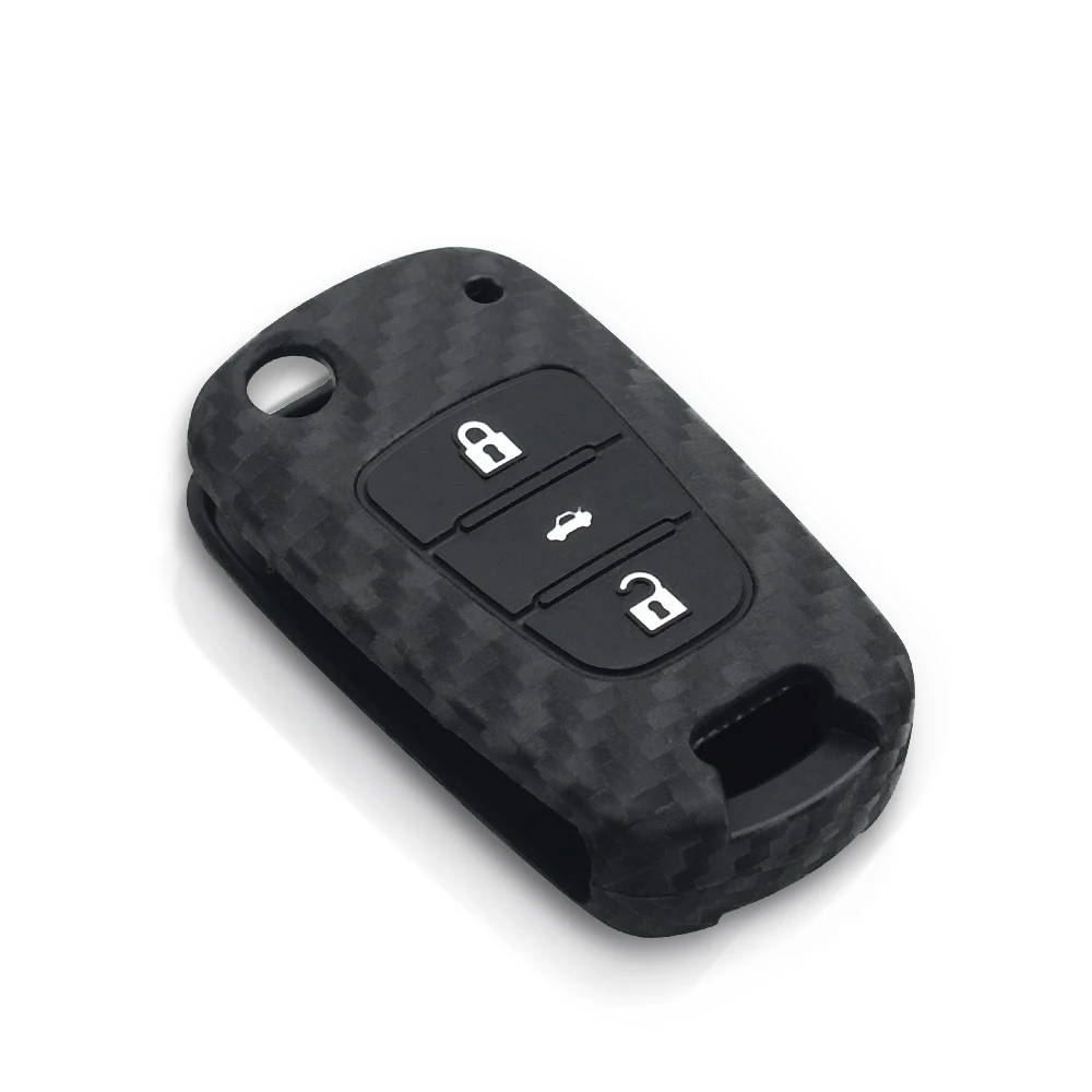 KEYYOU для Hyundai I30 IX35 Kia K2 K5 KIA углеродного волокна силиконовый чехол ключей от машины