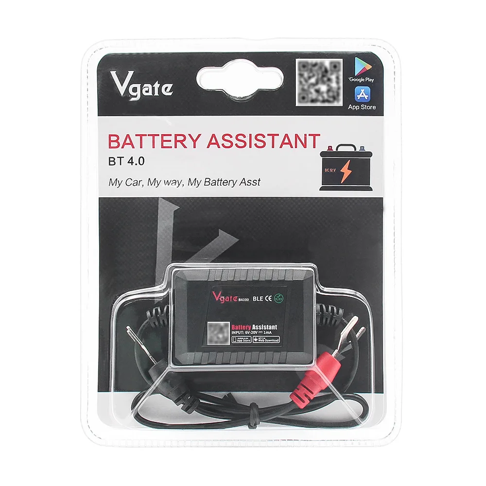 Vgate BA100 тестер автомобильного аккумулятора 12 В помощник BT4.0 для Android IOS система