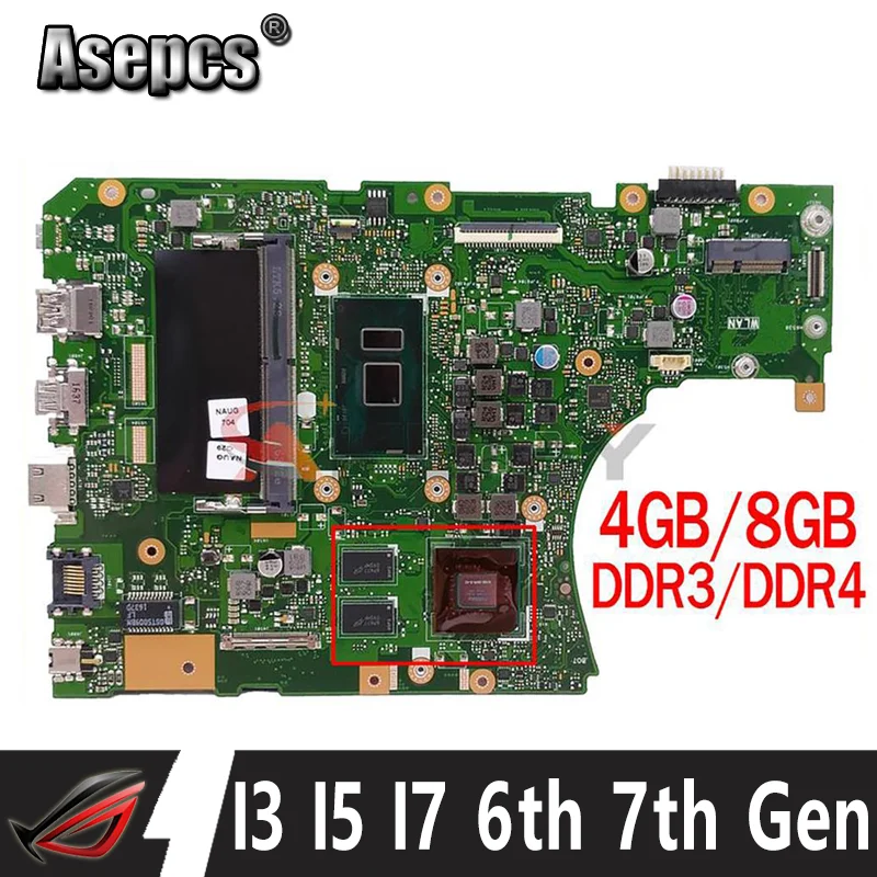 

Материнская плата X556UJ X556UV GT920M GT940M I3 I5 I7 6-го 7-го поколения 4 ГБ 8 ГБ ОЗУ для ASUS X556UB X556UF X556UQ X556U материнская плата для ноутбука