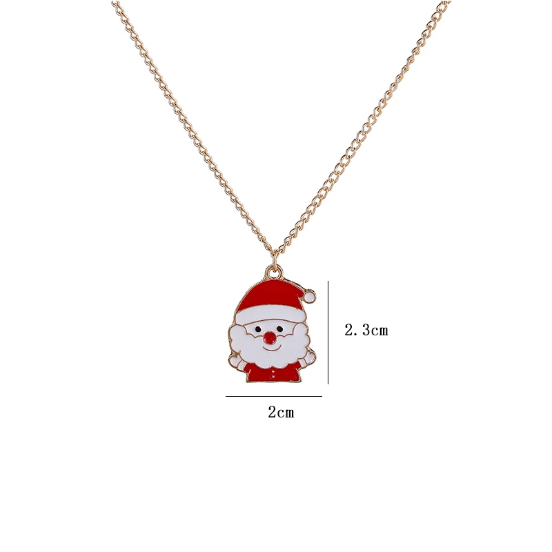 Праздничное колье с подвеской "Модный Рождественский Подарок" для женщин, регулируемое с изображением Санта-Клауса, елки, колокола и снеговика, украшение для вечеринок и аксессуары для ювелирных изделий.