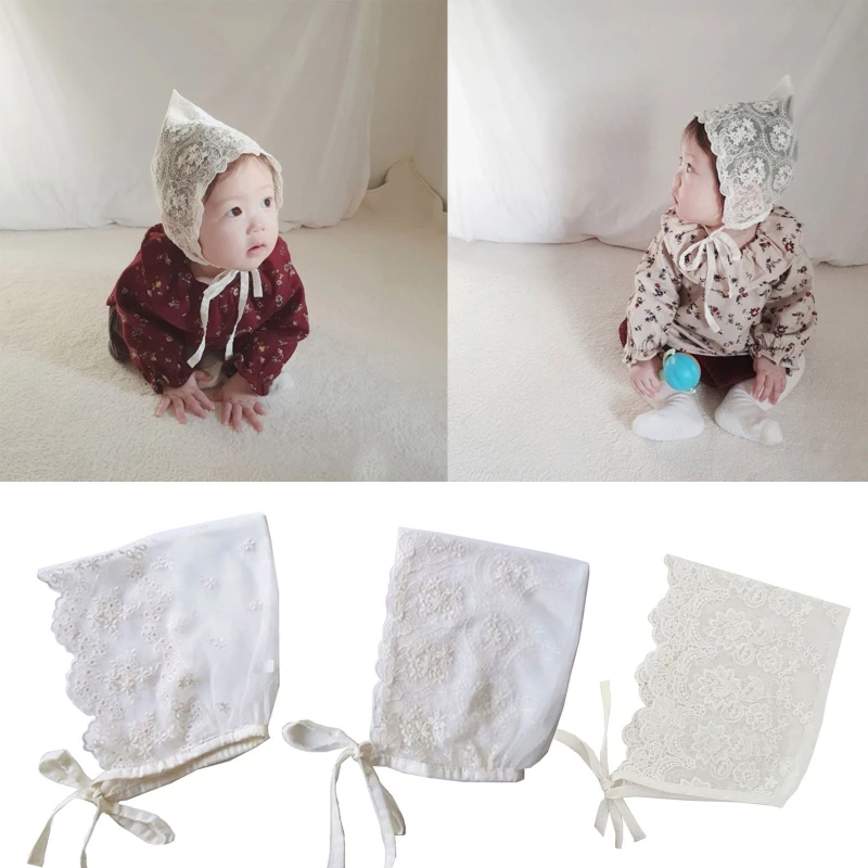 

Q81A Summer Sun Hat Toddlers Newborn Baby Girls Hat Lace Flower Caps Kids Baby Lace Soft Bonnet Photography