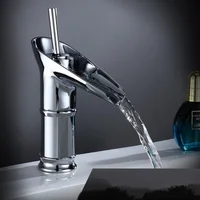 Wine Glass style Single Lever waterfall Bathroom Basin Faucet Brass Antique Hot and Cold bathroom Sink Mixer Taps